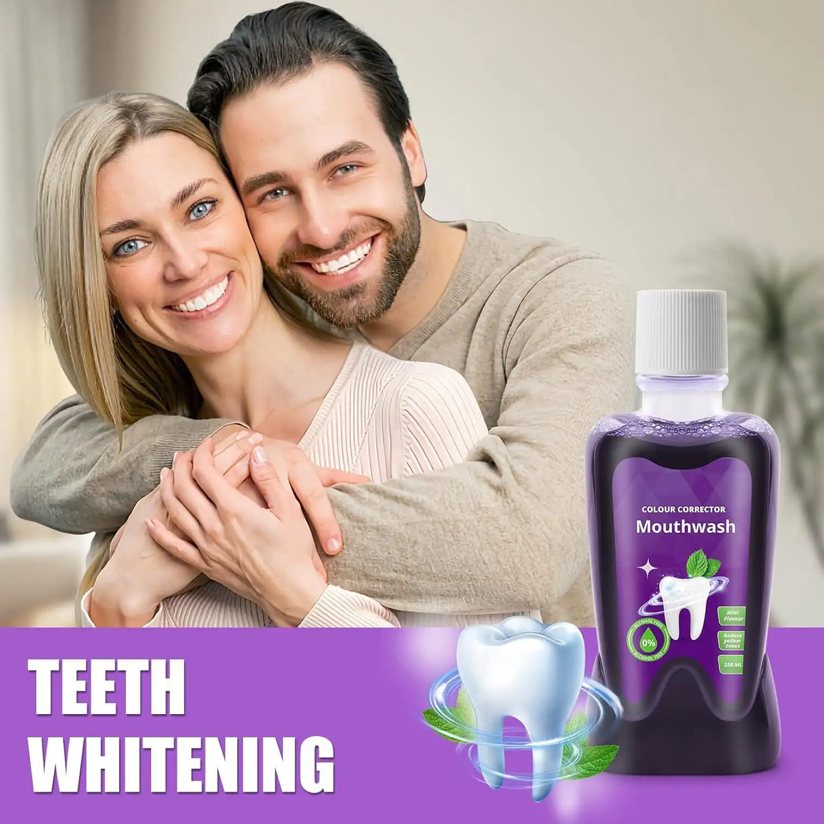GlorySmile V34 Purple Colour-Correcting Mouthwash